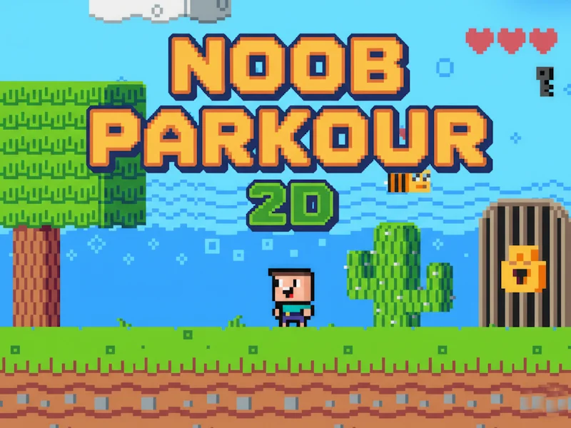 Noob Parkour 2D: Jump & Run to Minecraft Key Online!